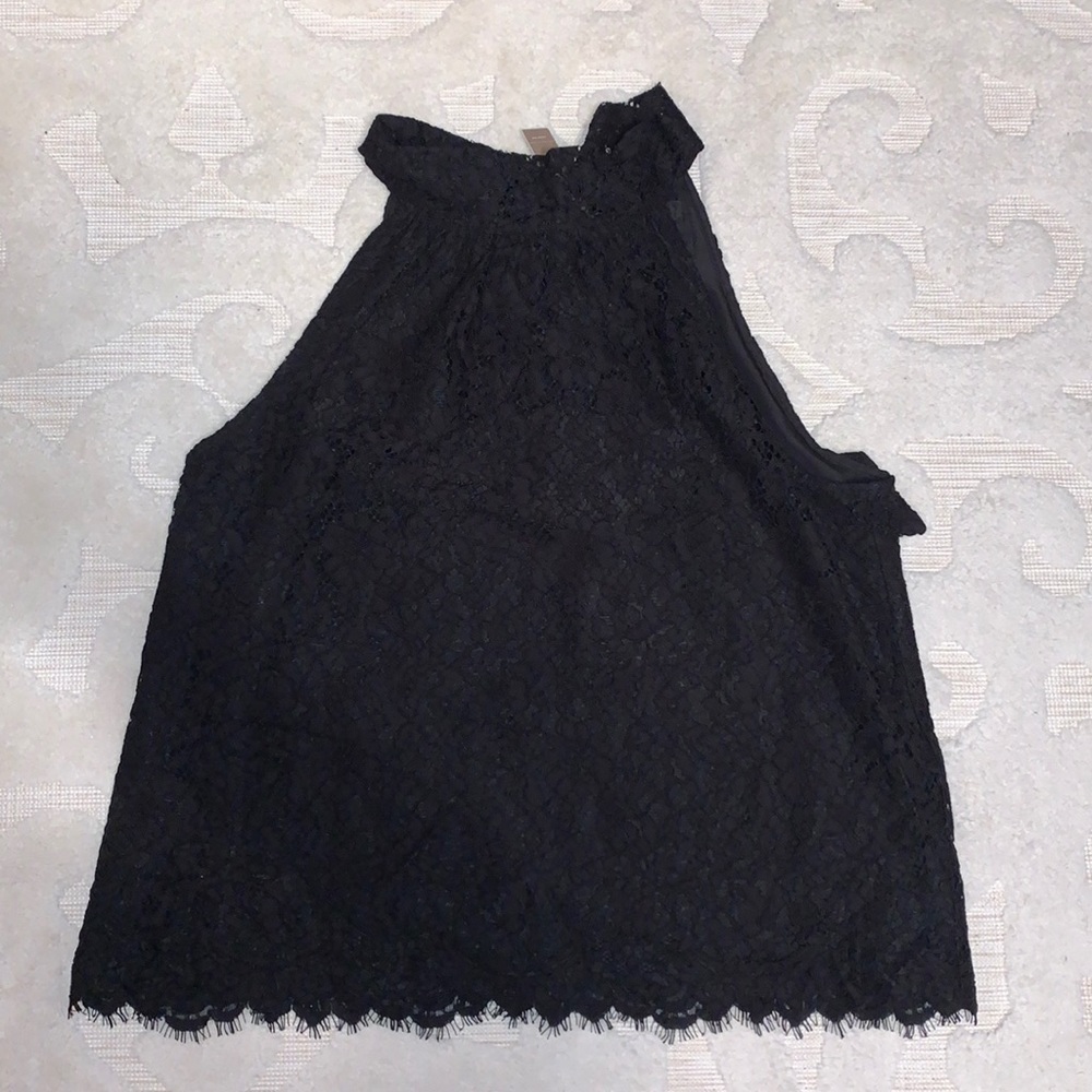 J.Crew Black lace top
